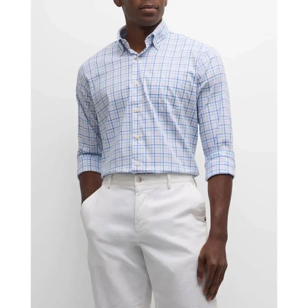 ✨Peter Millar Men's Cutler Cotton-Stretch Sport Sz Large Shirt✨